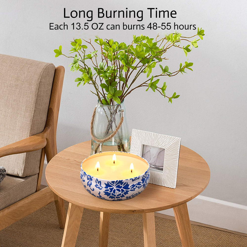 Hausware bougie allumée sur une table de jardin pour soirées extérieures sereines