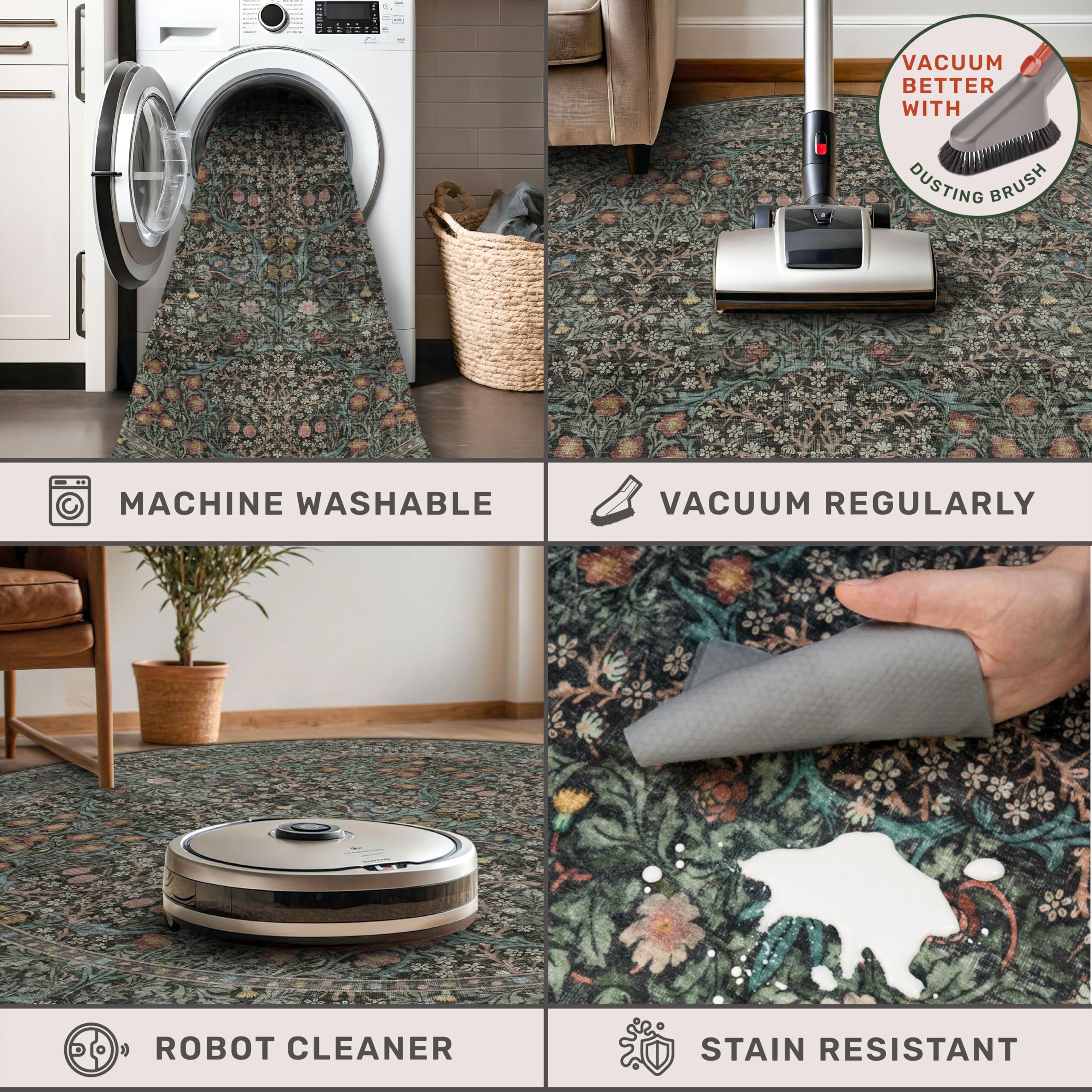 Hazo Haus tapis sous table montrant adaptabilité et protection du sol