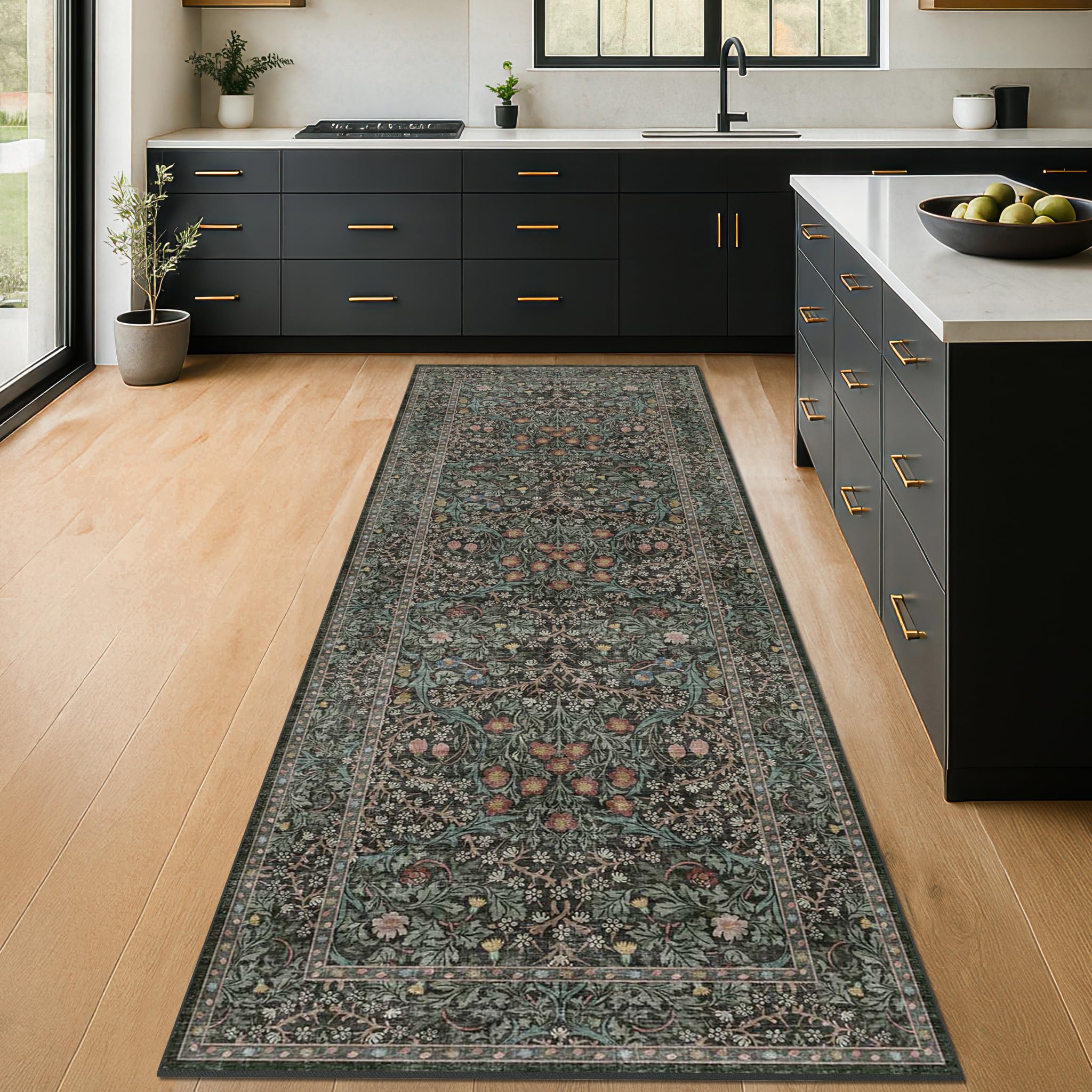 Hazo Haus tapis coureur face avant montrant design vintage et bénéfice d'élégance