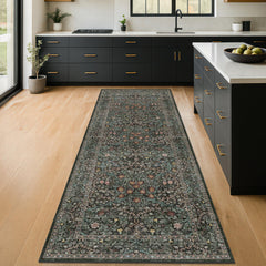 Hazo Haus tapis coureur face avant montrant design vintage et bénéfice d'élégance