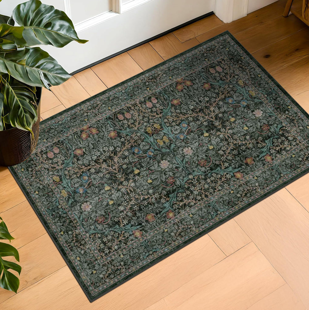 Hazo Haus tapis devant porte vert foncé ajoute élégance et sécurité