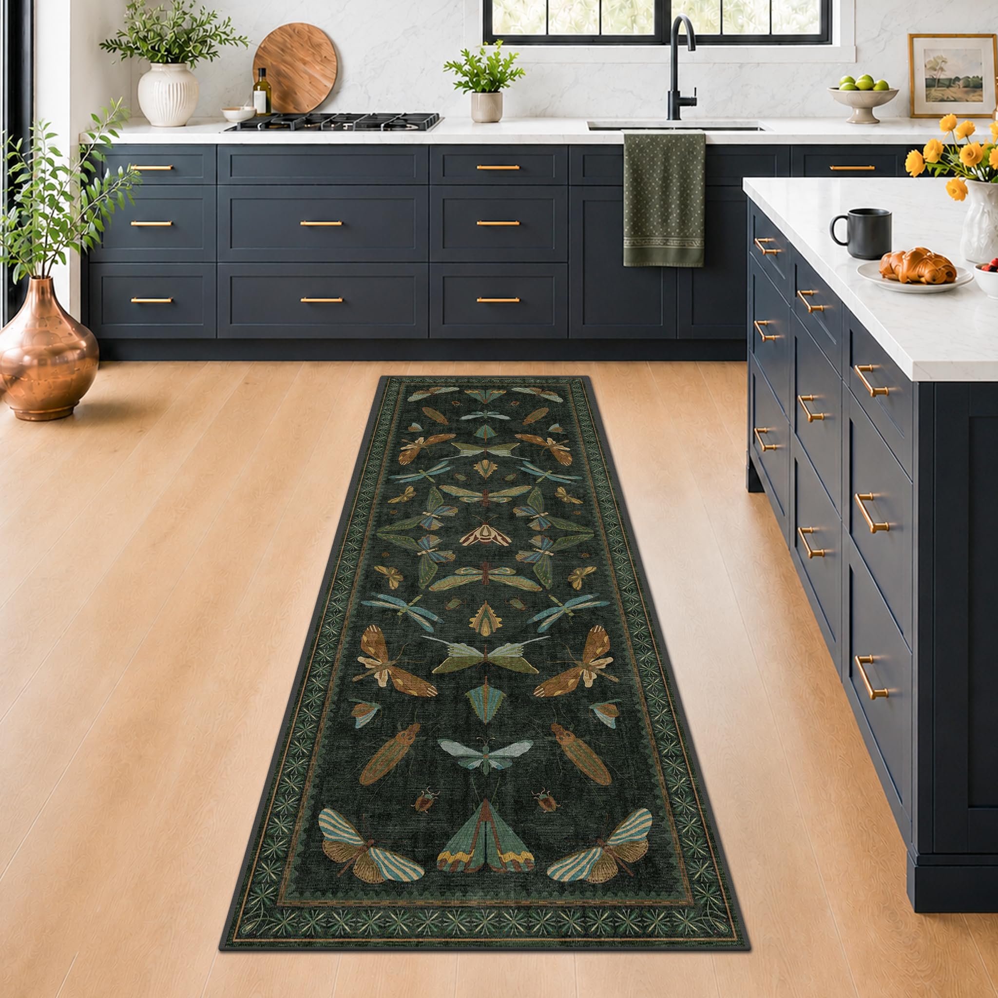 Hazo Haus tapis posé dans une entrée créant une première impression chaleureuse
