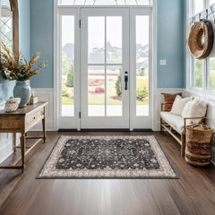 Hazo Haus face avant du tapis d'entrée montrant motif bohème et maintien décoratif