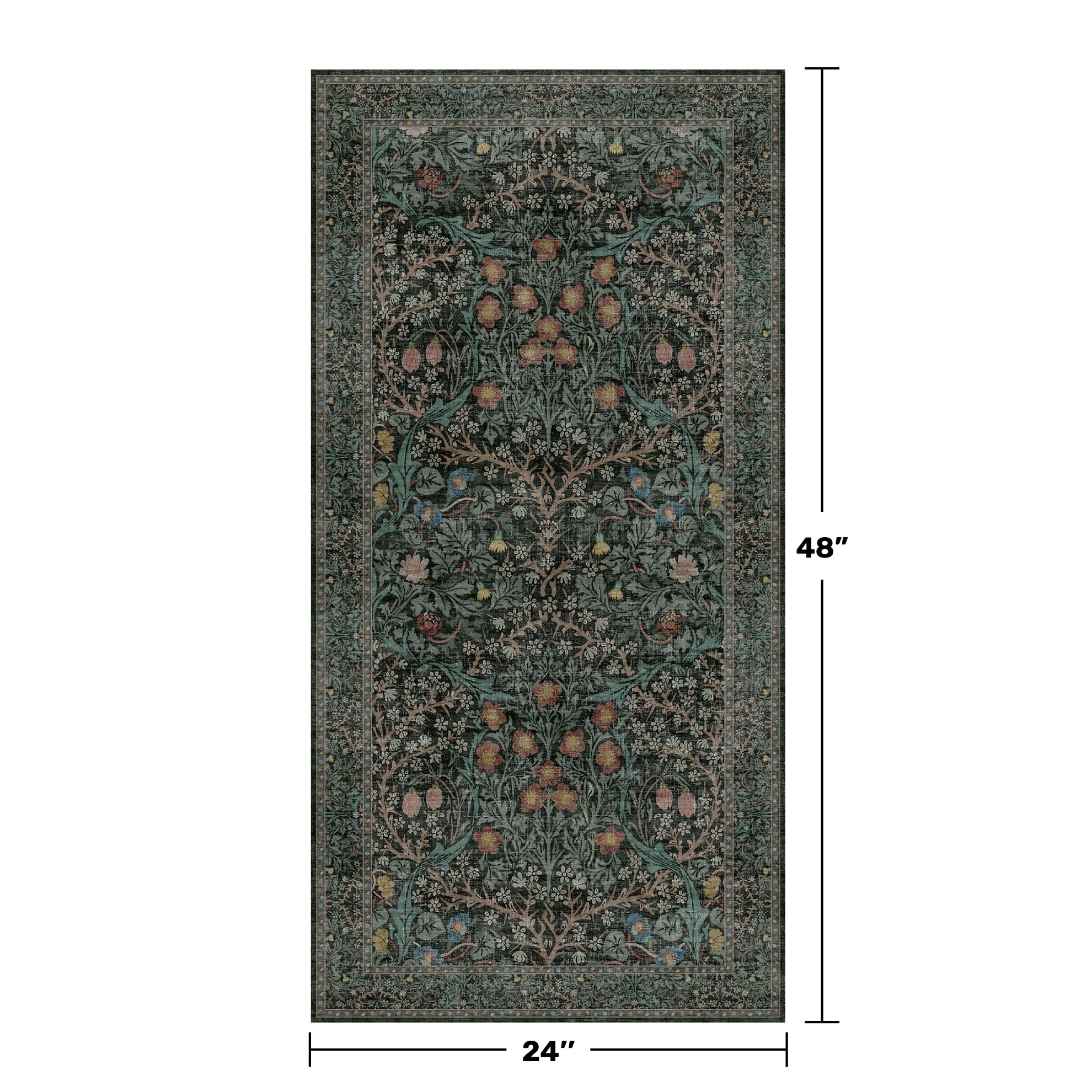 Hazo Haus gros plan sur le motif floral vintage montrant détails et contraste de couleurs