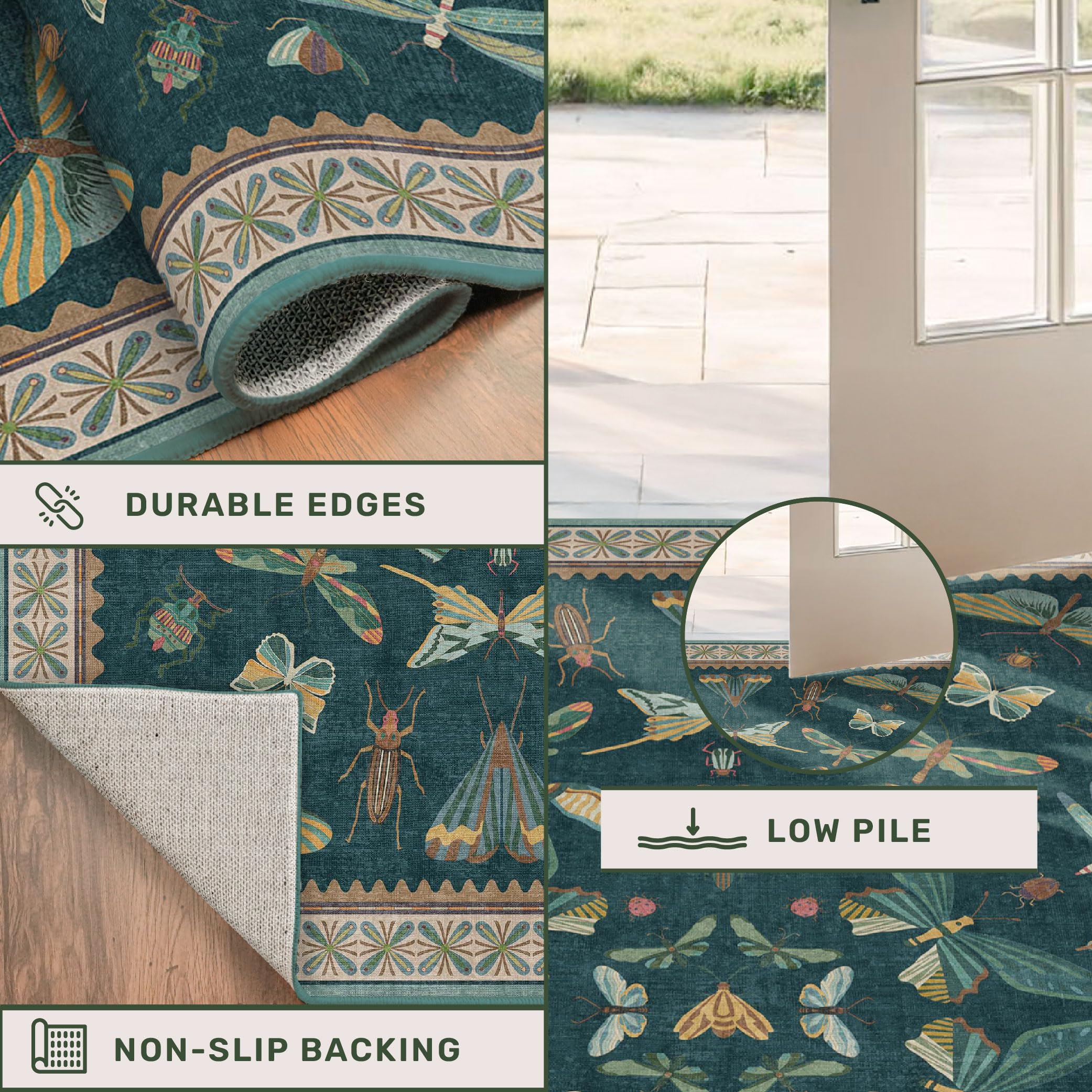 Hazo Haus gros plan motif insectes colorés pour une touche décorative unique