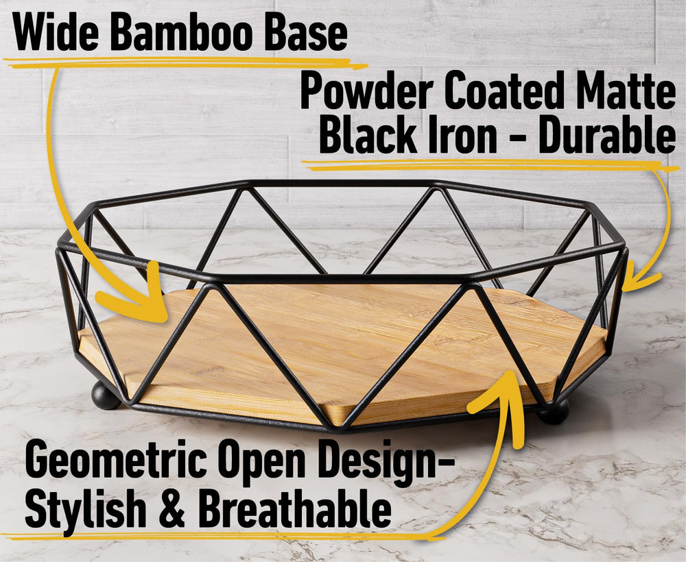 HB Design Co. gros plan base bambou lisse pour rangement alimentaire sûr