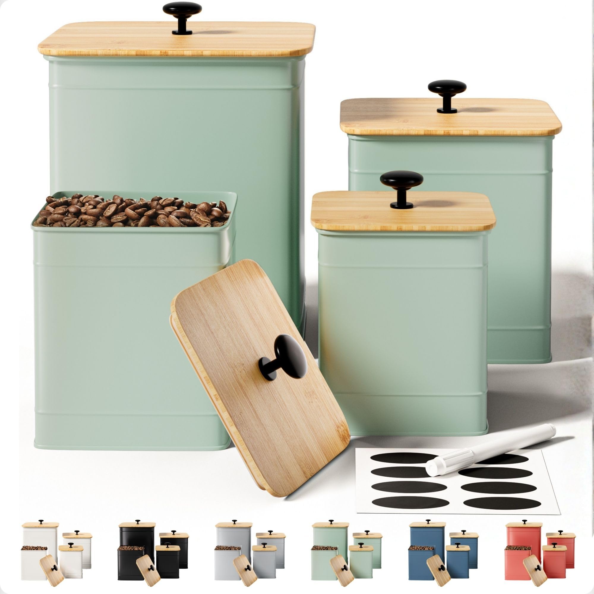HB Design Co. ensemble face montrant design vert sauge et rangement pratique