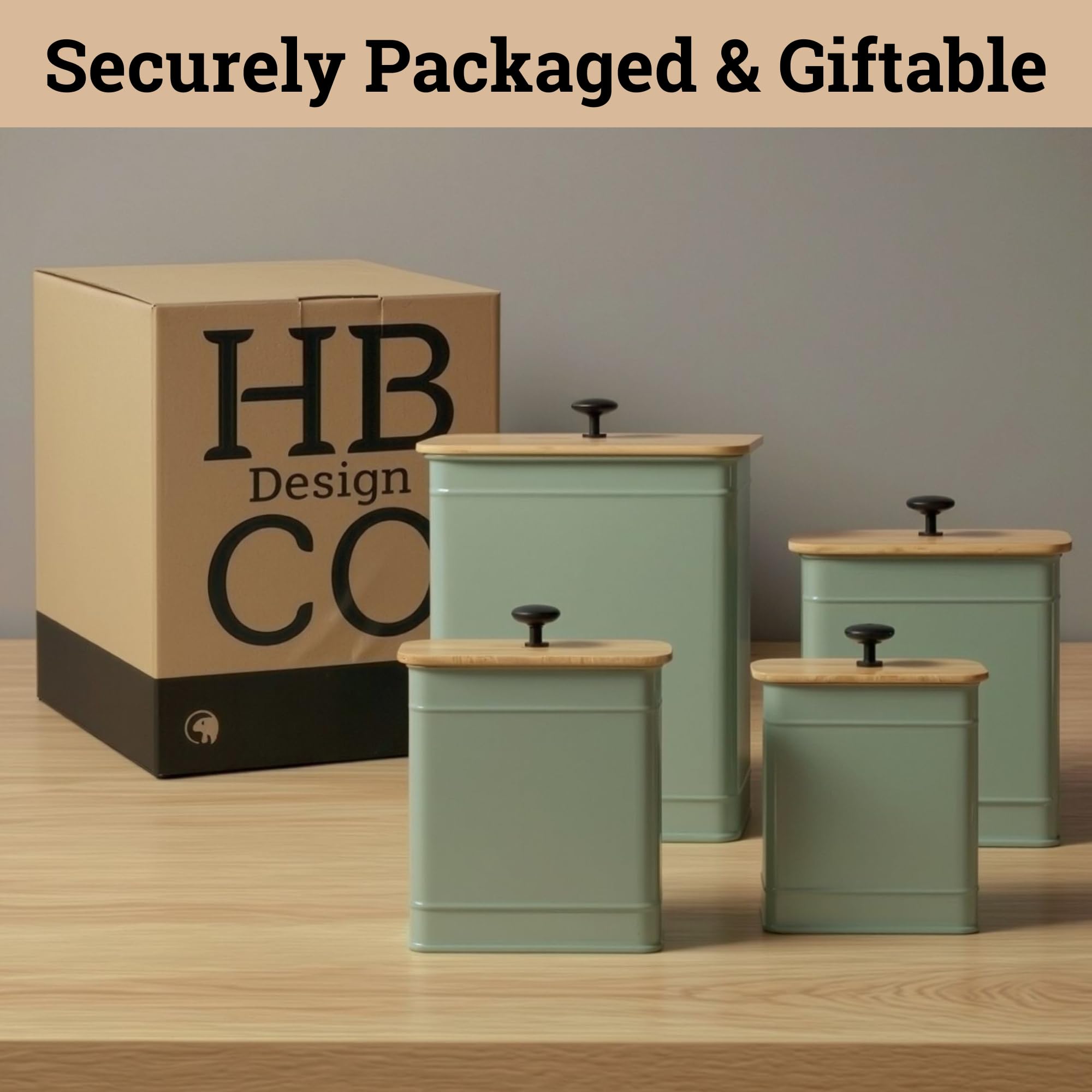 HB Design Co. mise en scène sur plan de travail, organisation et style coordonnés