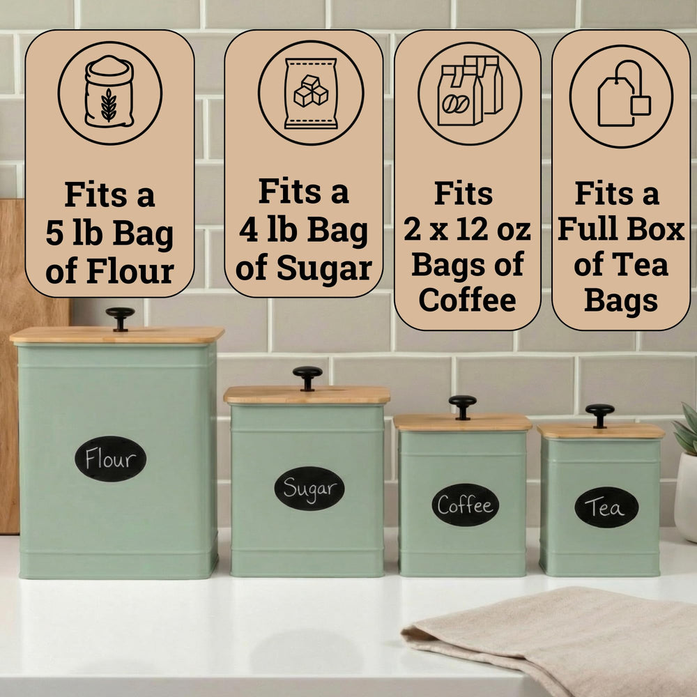 HB Design Co. ouverture large du bocal facilitant ajout de tasses à mesurer