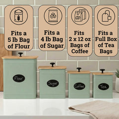 HB Design Co. ouverture large du bocal facilitant ajout de tasses à mesurer