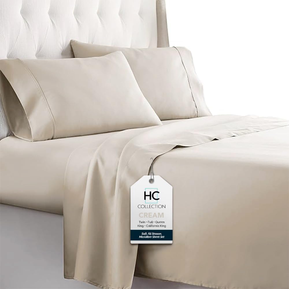 HC COLLECTION vue de face de la parure crème montrant finition élégante