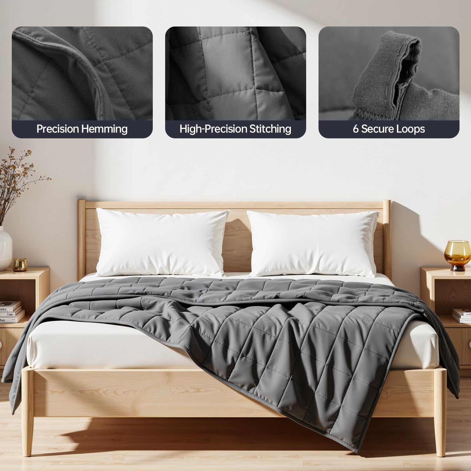 HCOIW couverture sur lit queen pour aperçu dimensionnel et esthétisme