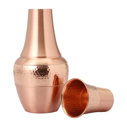 HealthGoodsIn carafe en cuivre face, design élégant pour chevet