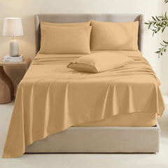 Hearth & Harbor drap-housse extra profond camel ajusté sur matelas épais