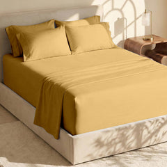 Hearth & Harbor emballage de l’ensemble camel montrant contenu et couleur