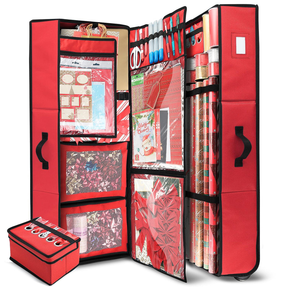 Hearth & Harbor vue avant du coffret rouge protecteur et organisé