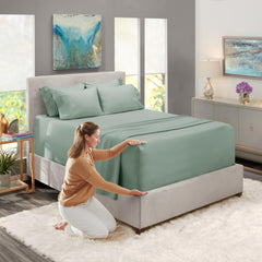 Hearth & Harbor gros plan microfibre détail doux et soyeux