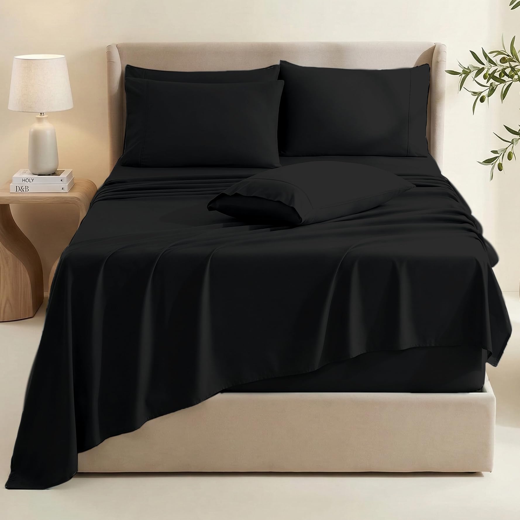 Hearth & Harbor gros plan microfibre doublement brossée pour douceur durable