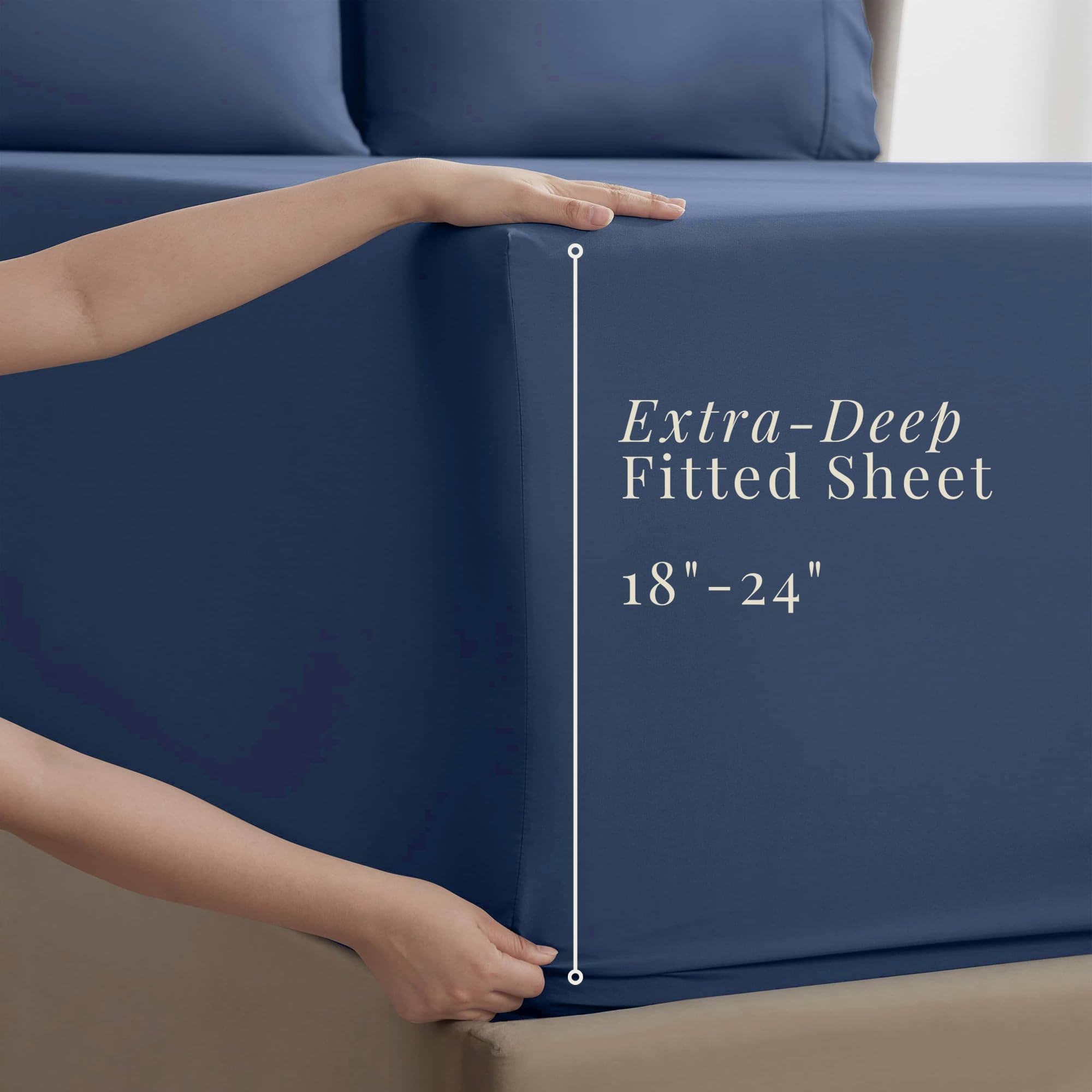 Hearth & Harbor drap-housse élastique maintien sûr pour matelas profond
