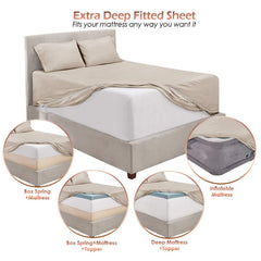 Hearth & Harbor drap-housse poche extra profonde bien ajusté, maintien sûr