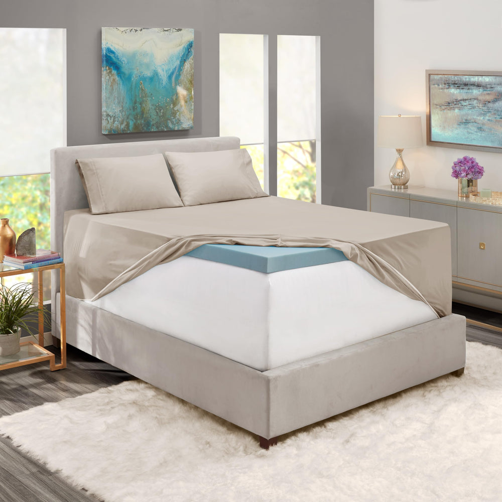 Hearth & Harbor draps installés sur un matelas profond montrant ajustement sécurisé