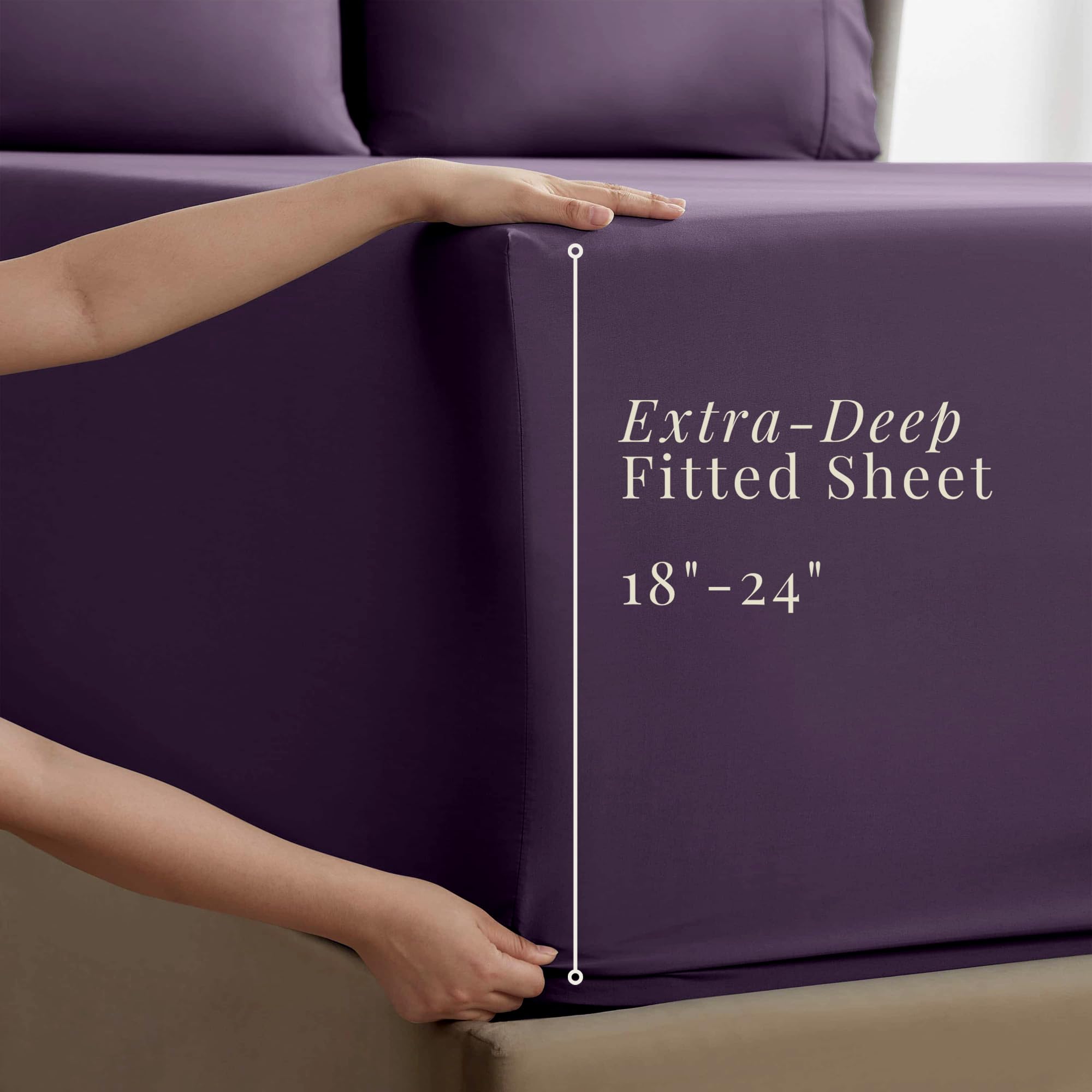 Hearth & Harbor drap-housse en place sur matelas profond, maintien sécurisé