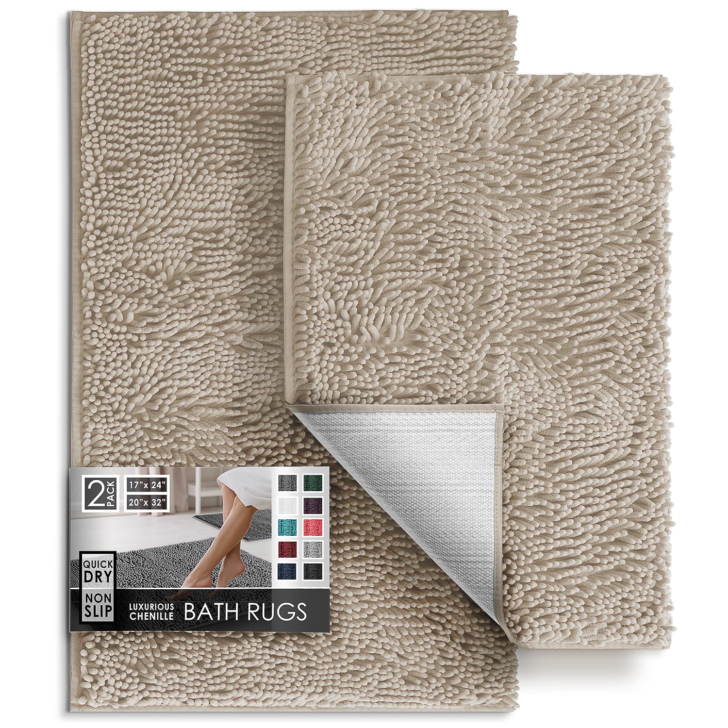 Hearth & Harbor tapis de bain face avant montrant finition moelleuse et confort