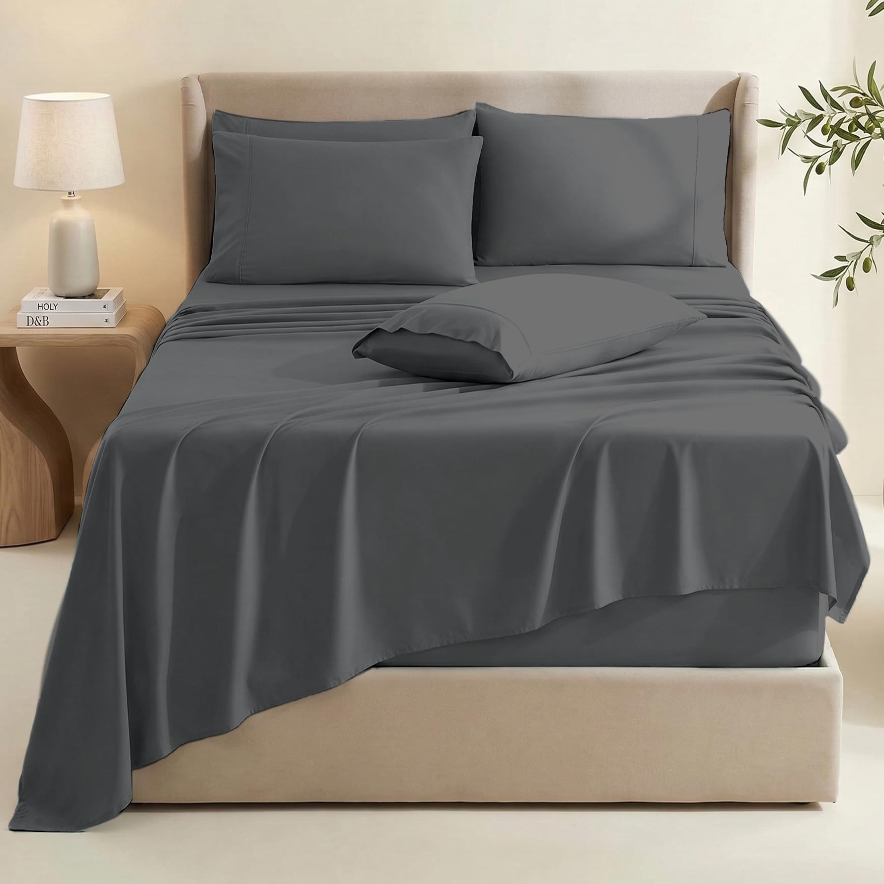 Hearth & Harbor gros plan microfibre double brossée pour douceur et confort
