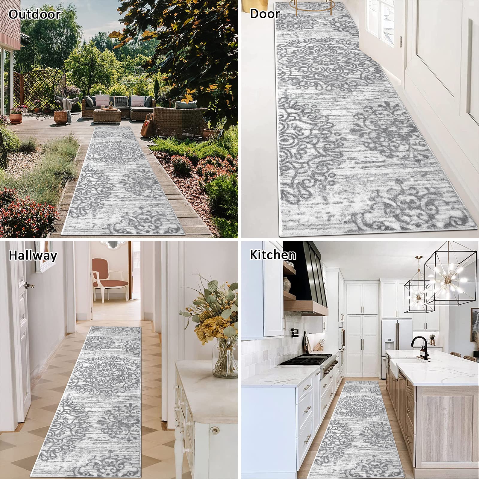 HEBE RUGS comparaison d’échelle près d’un meuble montrant les dimensions réelles