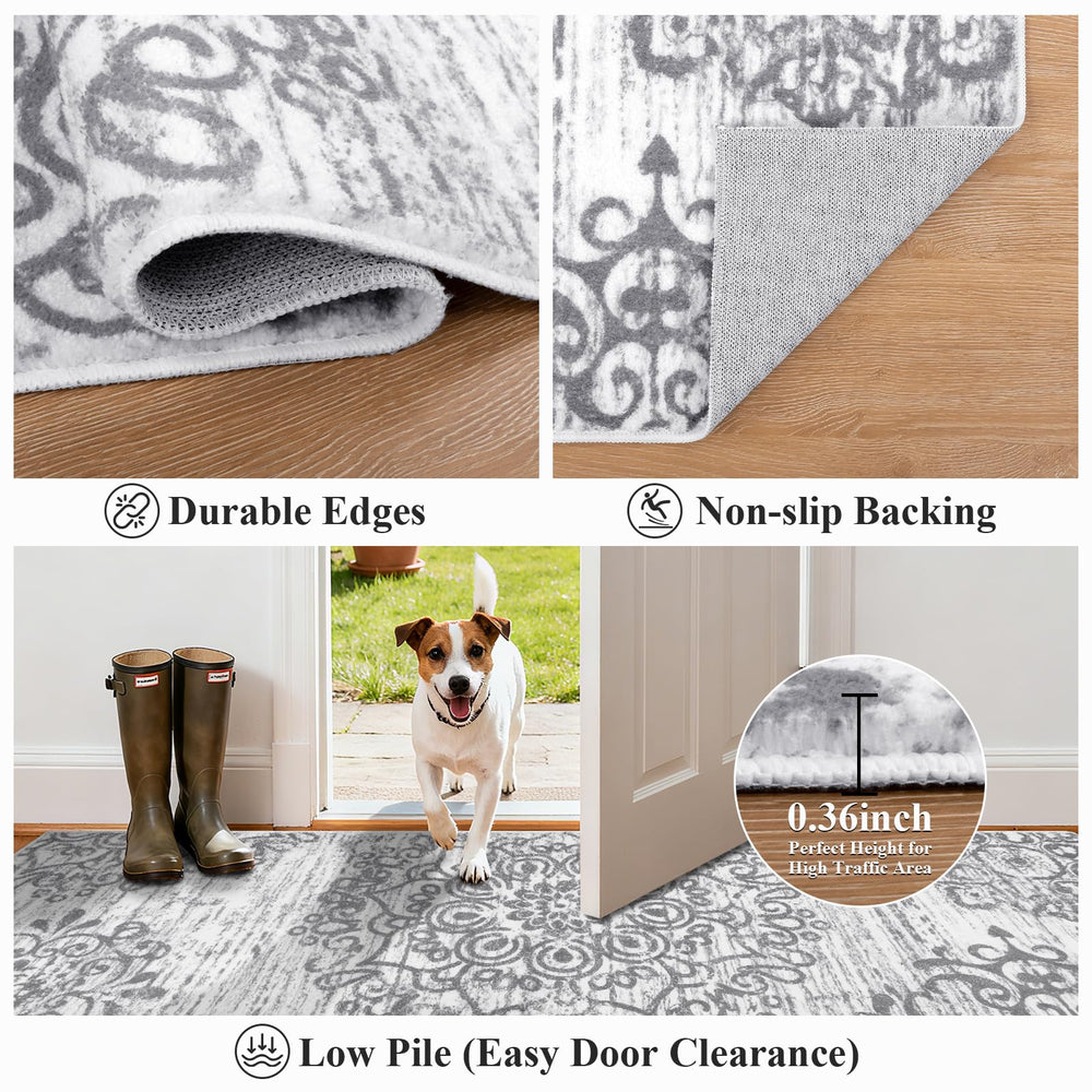 HEBE RUGS vue du dessous en TPR et coton garantissant tenue antidérapante