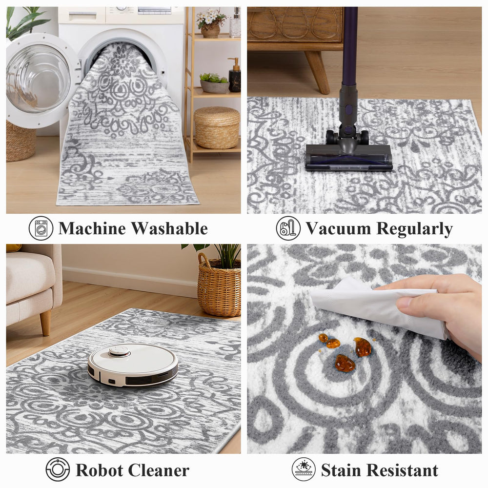 HEBE RUGS posé dans une cuisine illustrant protection contre l’usure quotidienne