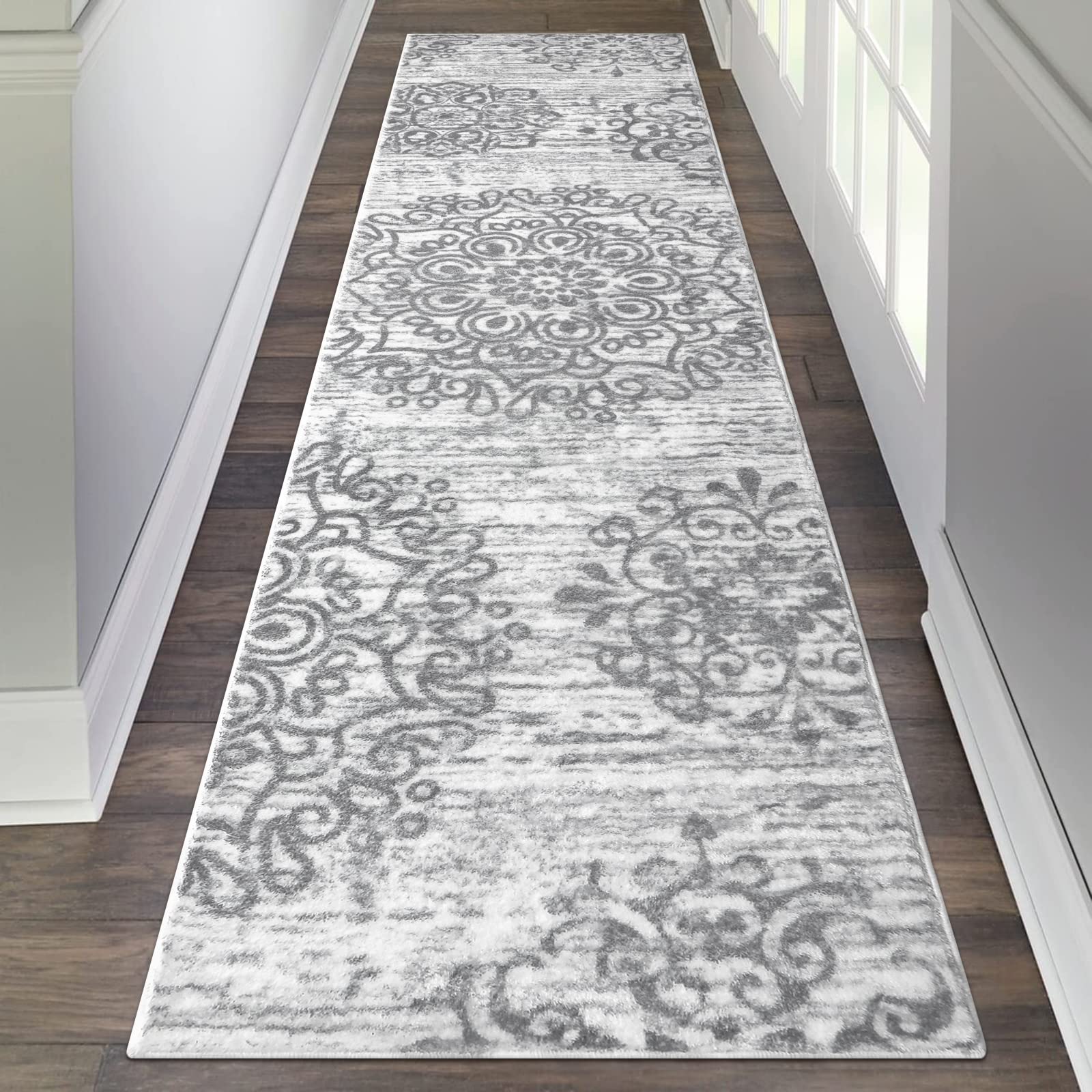 HEBE RUGS face avant du runner 2'x8' montrant le motif et la couleur pratique
