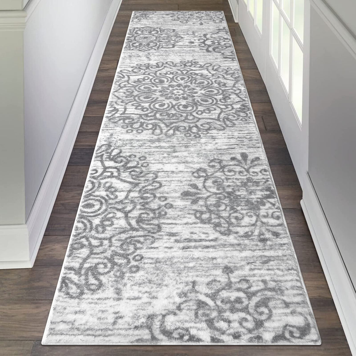 HEBE RUGS face avant du runner 2'x8' montrant le motif et la couleur pratique