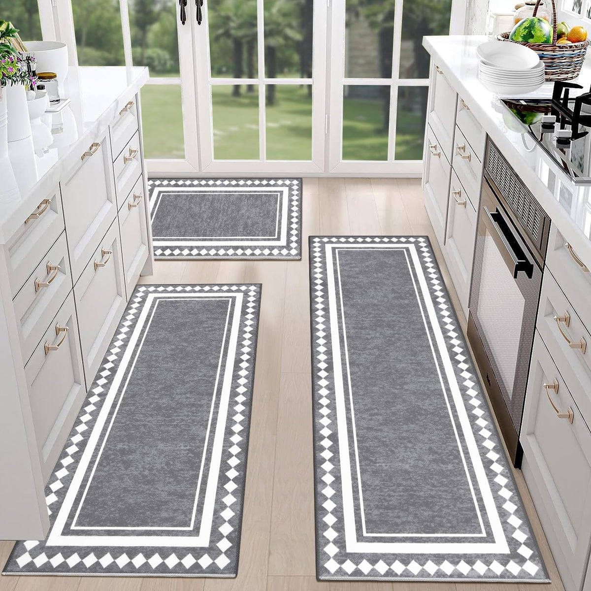 HEBE RUGS face avant ensemble trois tapis apporte style et protection