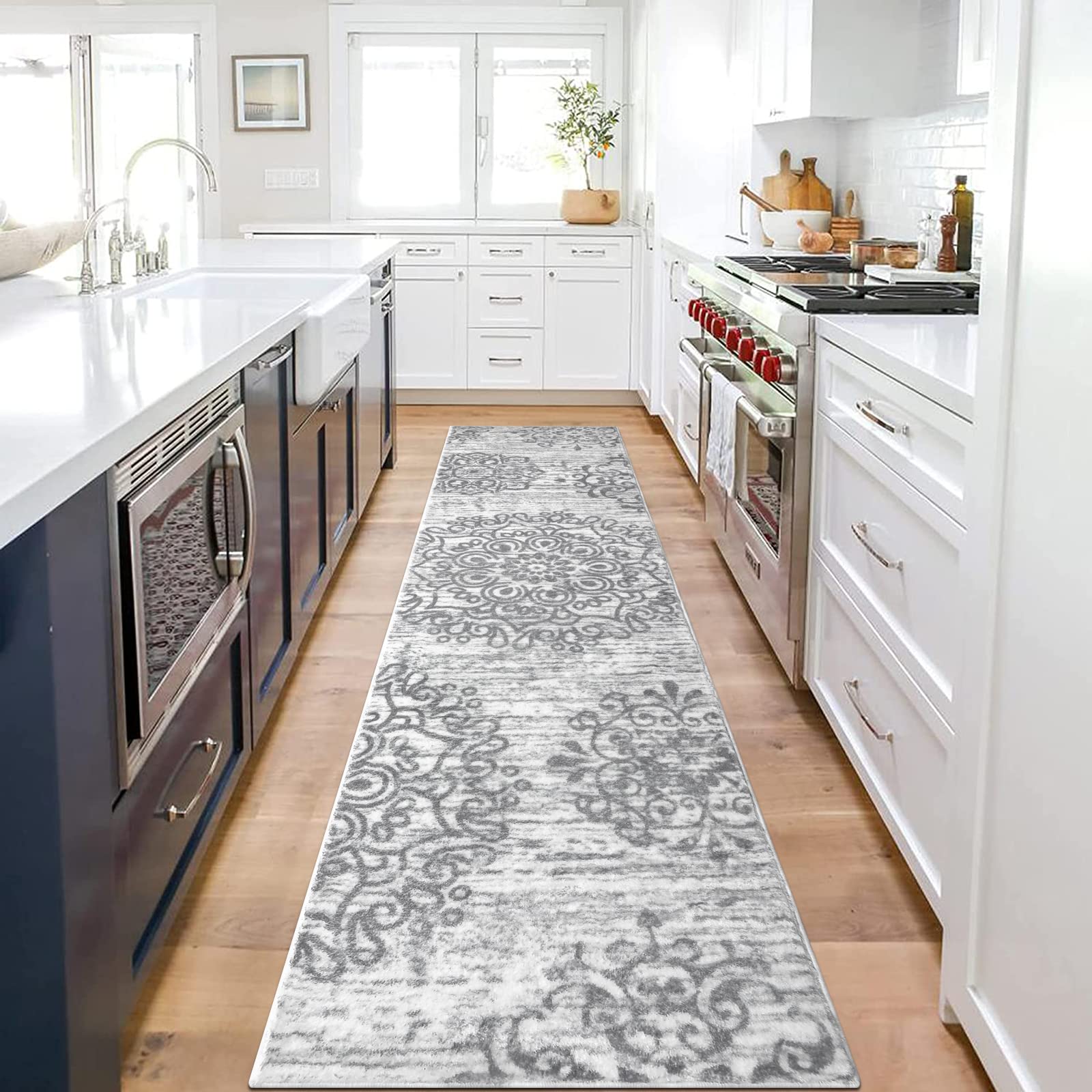 HEBE RUGS détail du motif bohème vieilli ajoutant caractère décoratif