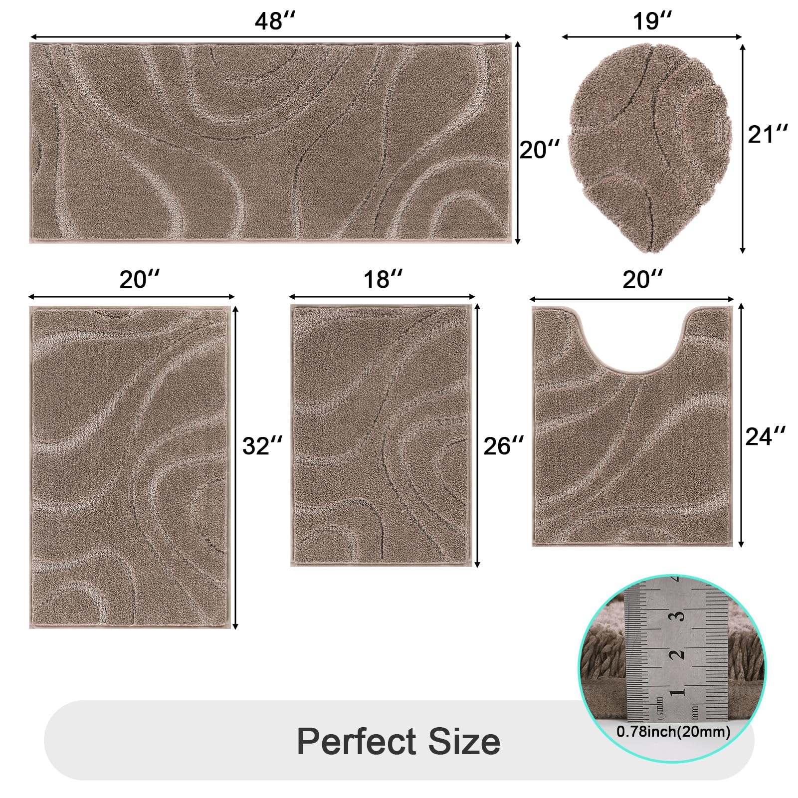 HEBE RUGS gros plan fibre microfibre épaisse, sensation moelleuse