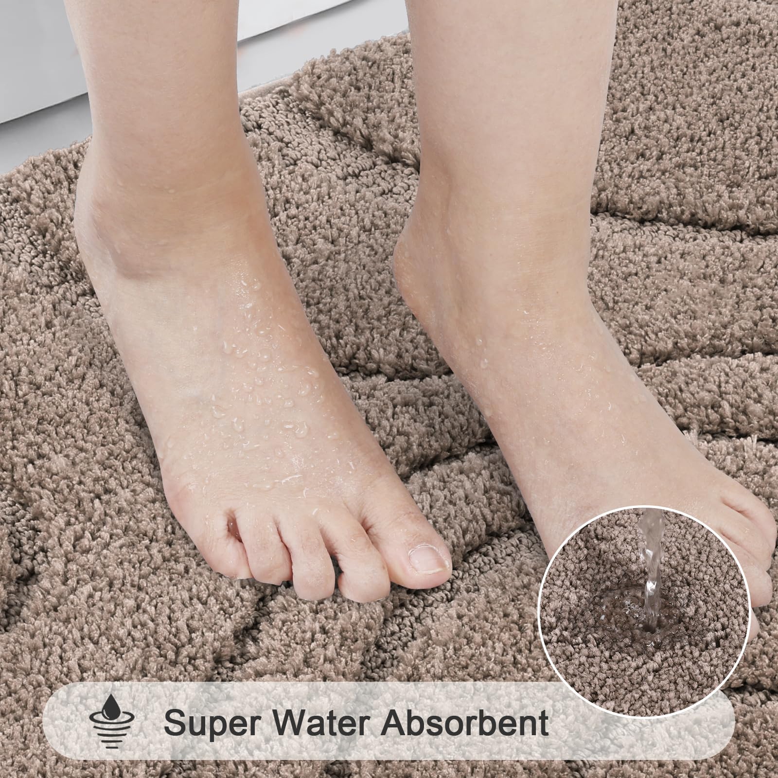 HEBE RUGS tapis en U placé sous vasque, protection du sol pratique