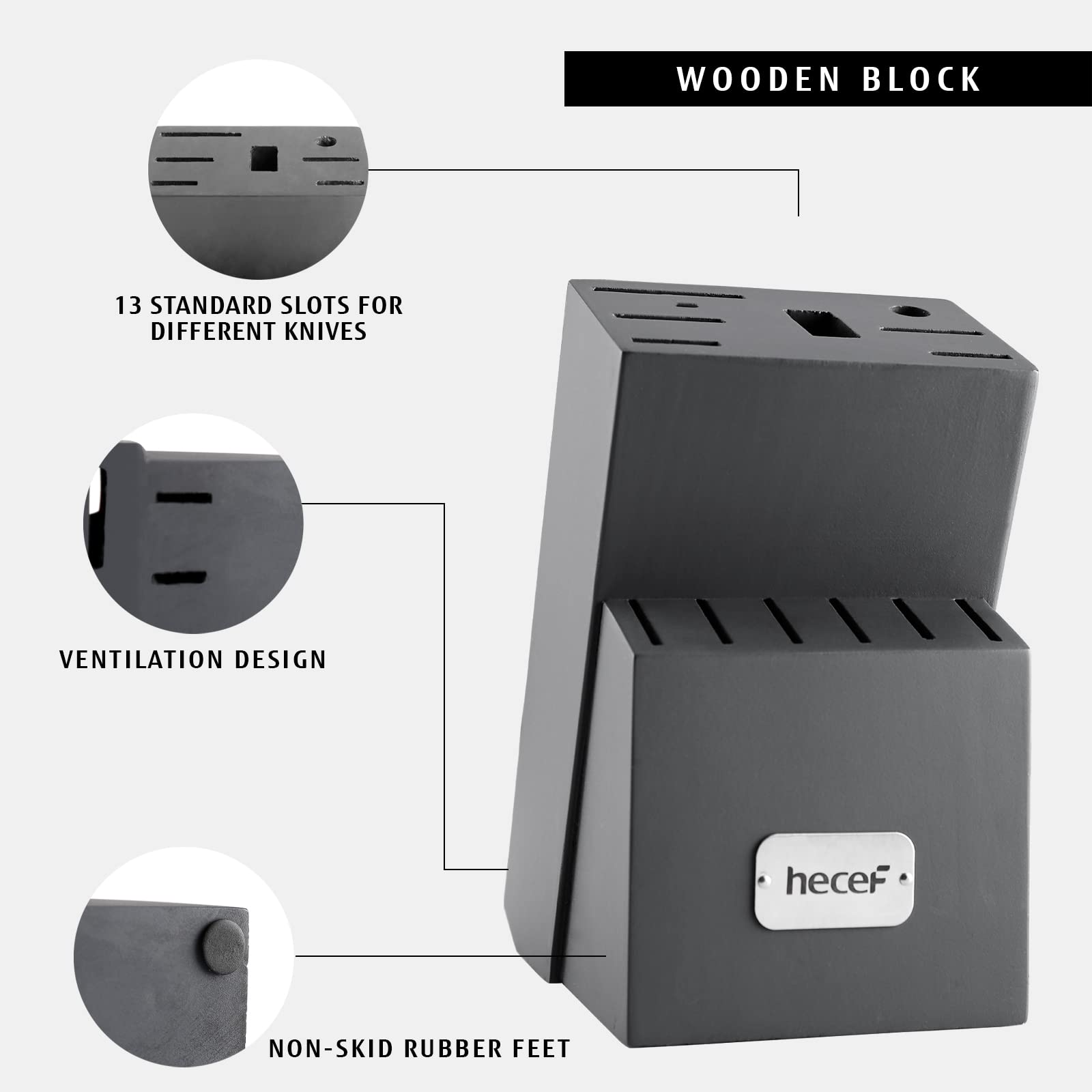 hecef détail manche triple rivet offrant prise sûre et confort d'utilisation