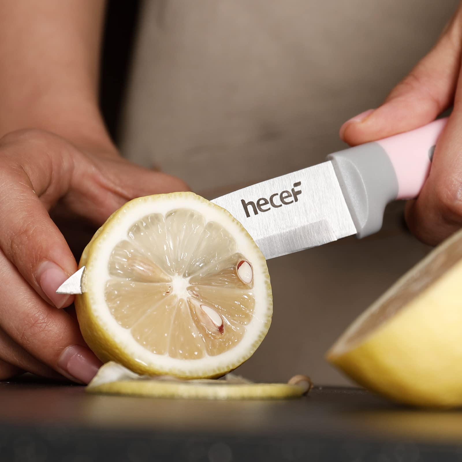 hecef couteau hecef en action découpant légumes pour coupe précise