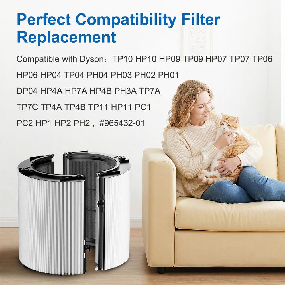 Hechuang filtre 360 vue latérale illustrant forme circulaire et montage facile