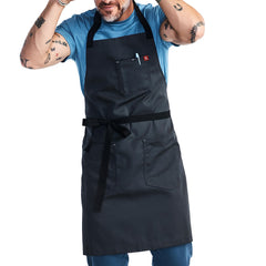 hedley & bennett tablier vue avant Char Gray, protection et style professionnel