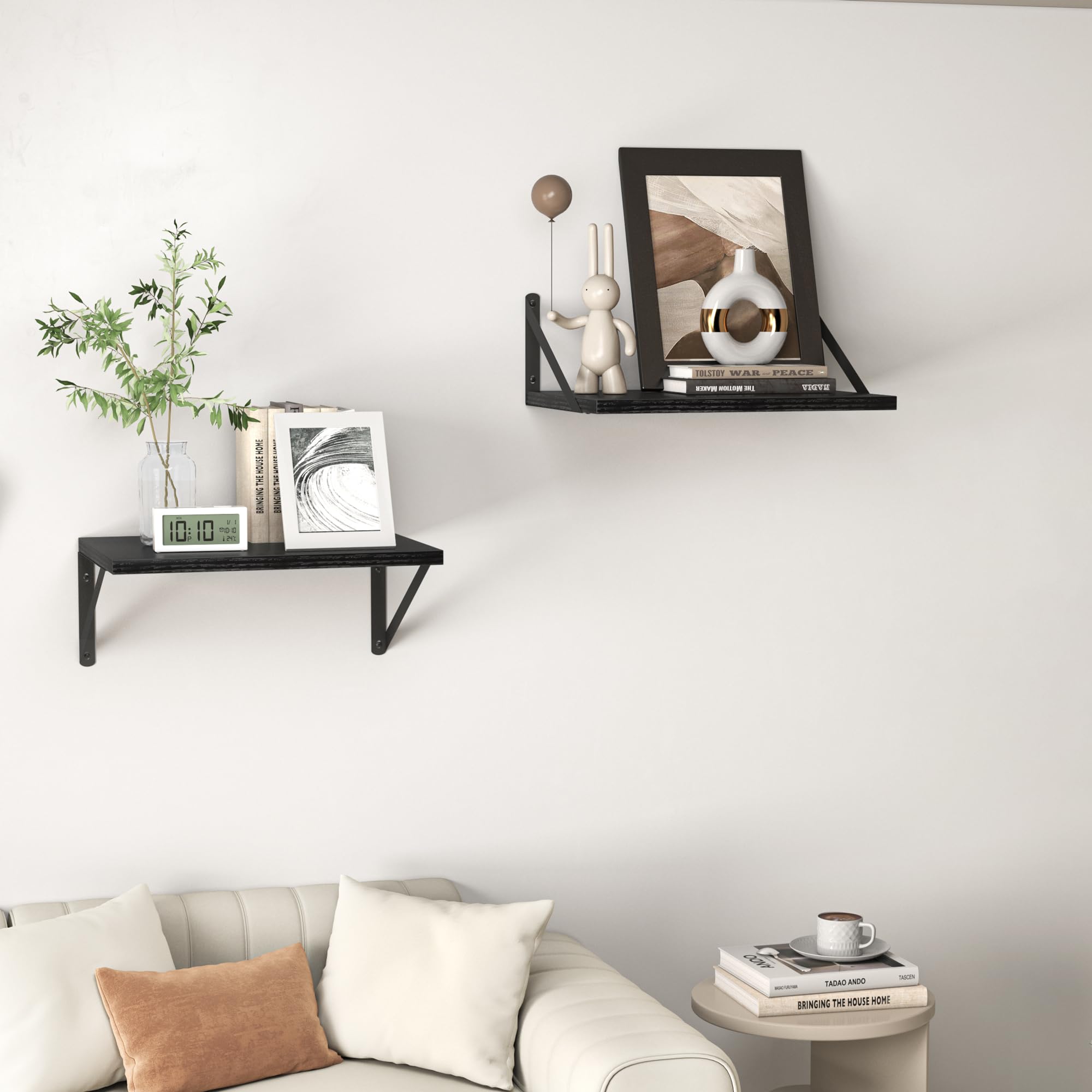 Heimlove lot de deux étagères décorées, style moderne et rangement optimisé