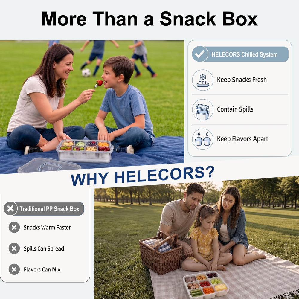 Helecors utilisation en pique-nique enfant servie proprement et pratique