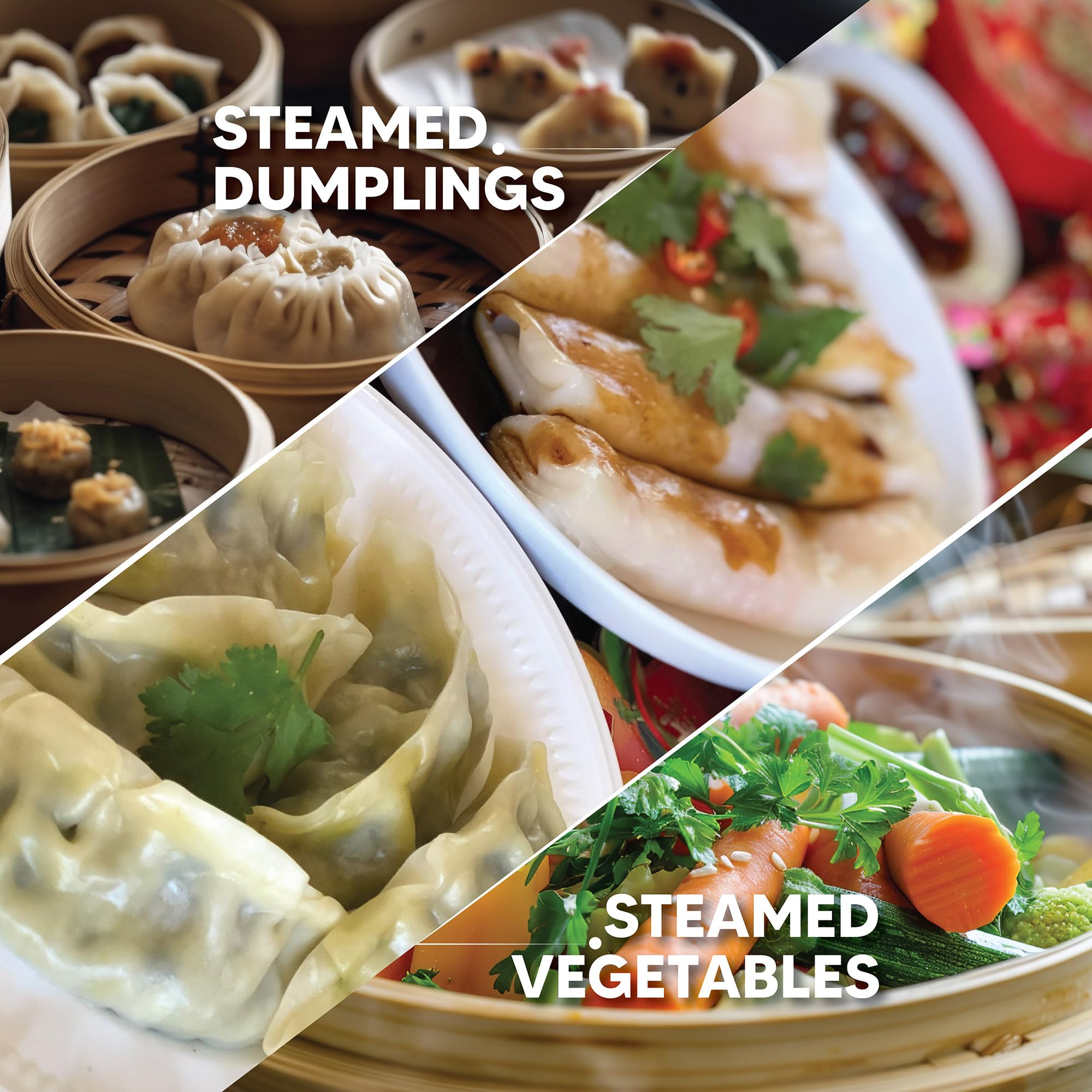 Helen's Asian Kitchen avec dumplings à l'intérieur, maintien des textures et présentation directe