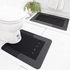 HelloTree tapis devant baignoire gris foncé protégeant le sol