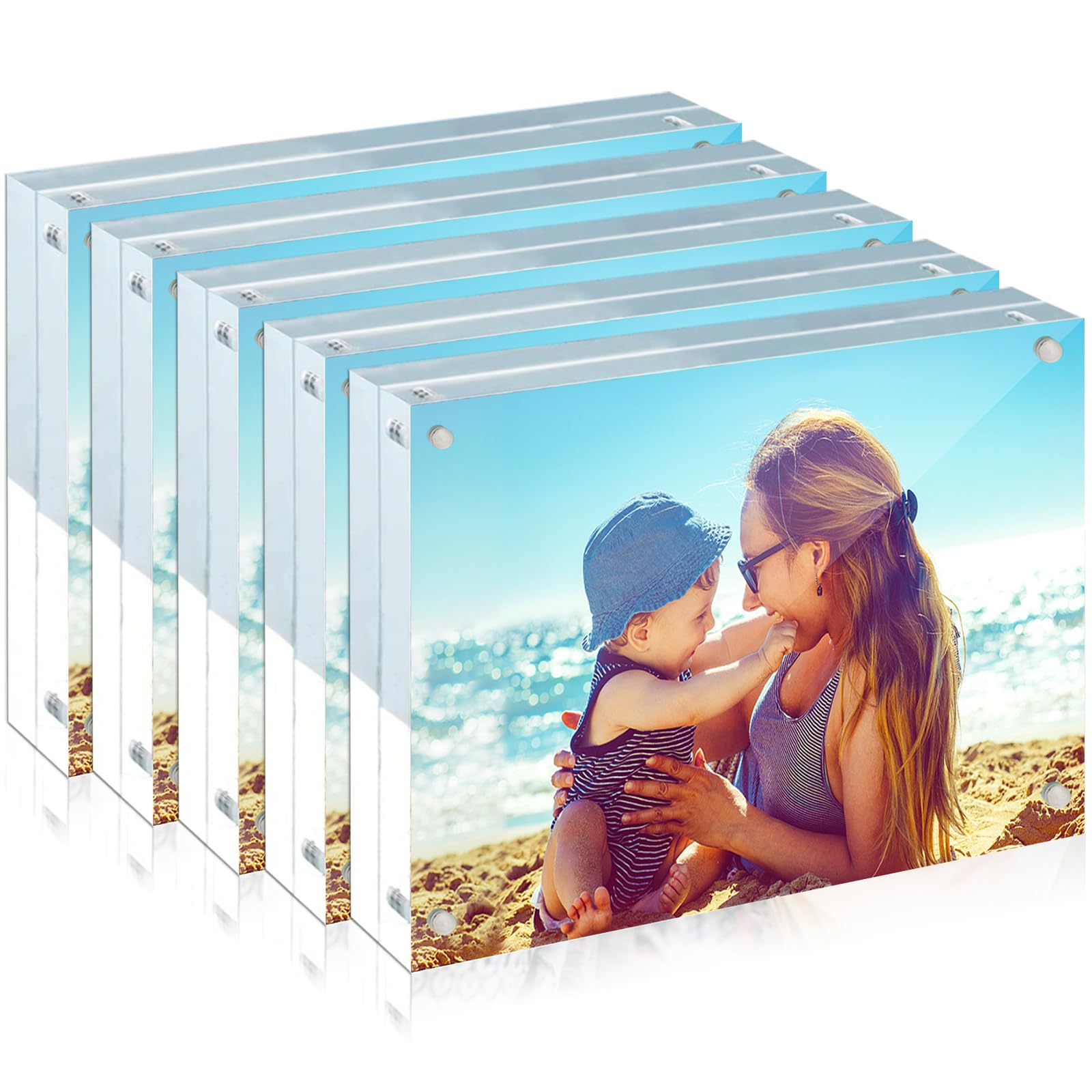 HELPlEX cadre acrylique face avant affichage sans bordure pour mise en valeur