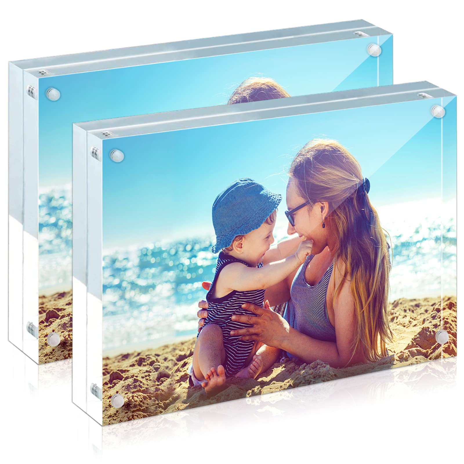HELPLEX cadre face avant transparent montrant une photo nette et décorative