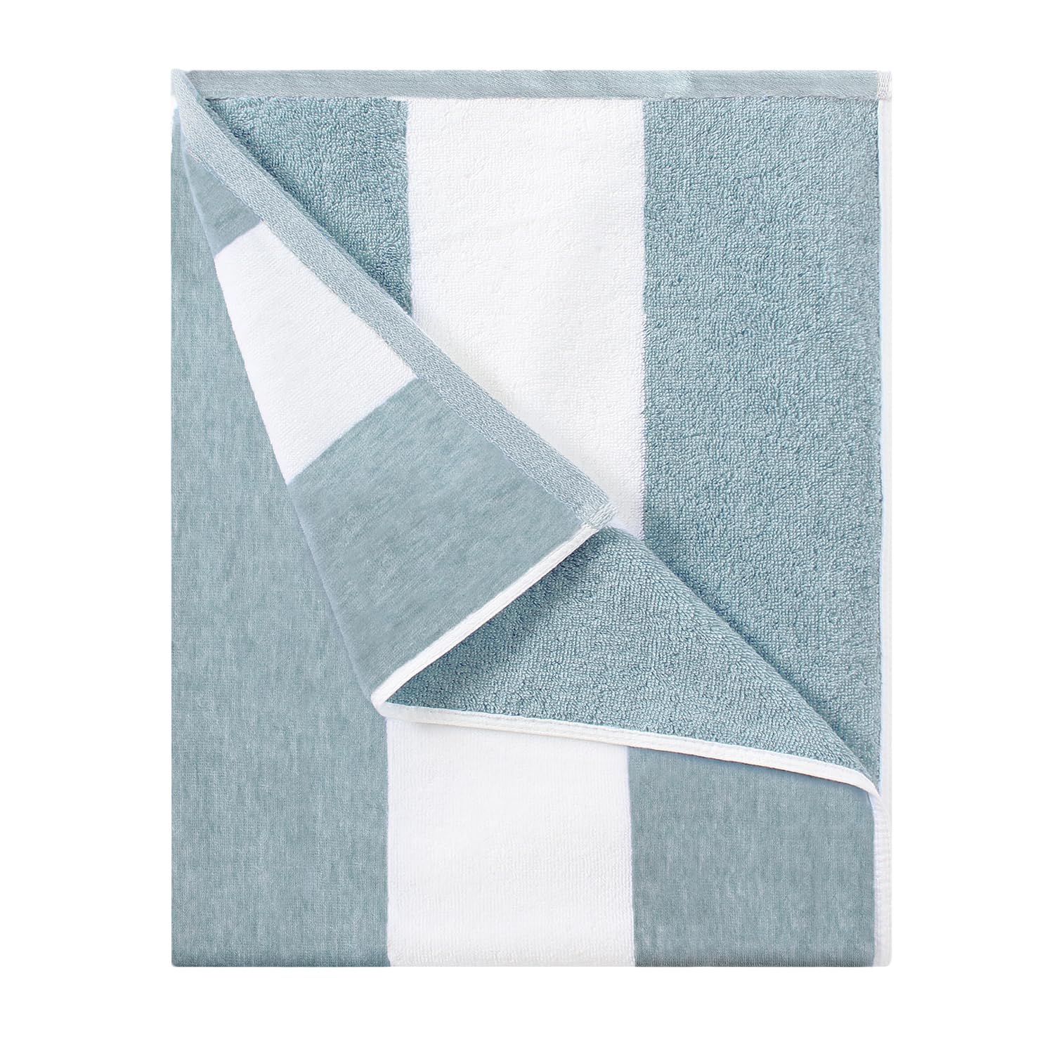 HENBAY serviette face avant montrant rayures bleu fumé et choix pratique