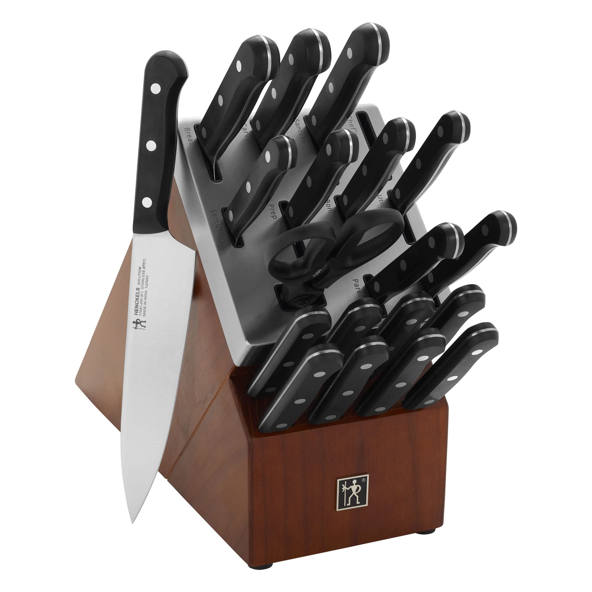 HENCKELS bloc marron vue de face montrant organisation pratique