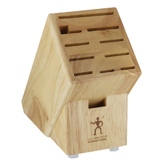 HENCKELS bloc frontal en bois dur montrant rangement organisé